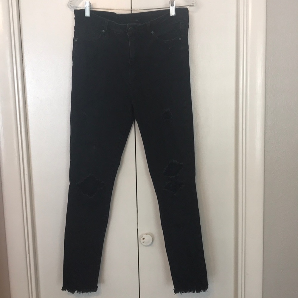 Joe’s Black distressed skinny jeans